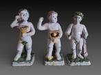 Brusselse faience, drie allegorische figuren, 18e eeuw, Antiek en Kunst, Ophalen of Verzenden
