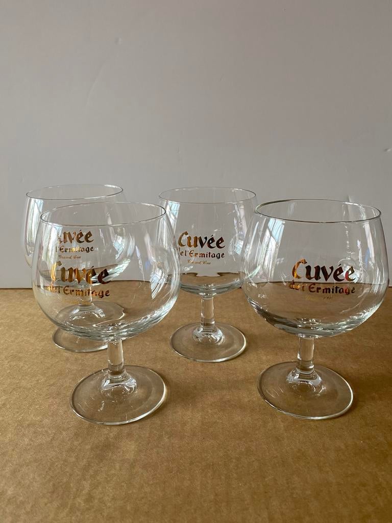 Lot de 4 verres Cuvée de l’ermitage, Enlèvement, Comme neuf