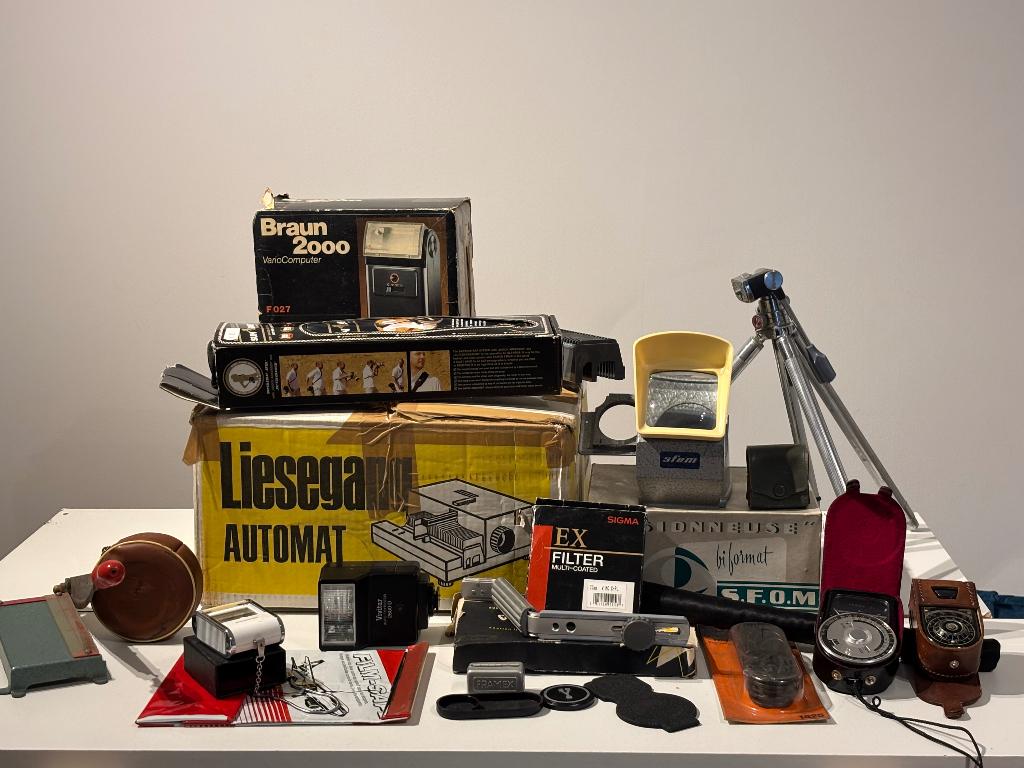 Lot d'accessoires photos vintages, Ophalen, Gebruikt, Overige typen