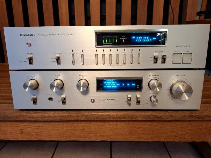 Pioneer SA-510 stereoversterker + TX-710L tuner, Audio, Tv en Foto, Versterkers en Ontvangers, Gebruikt, Stereo, Minder dan 60 watt