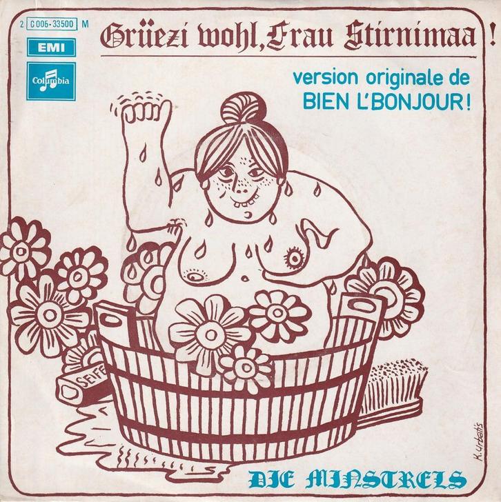 Die Minstrels - Grüzi wohl, Frau Stirnimaa ! - %, Cd's en Dvd's, Vinyl Singles, Zo goed als nieuw, Single, Humor en Cabaret, 7 inch