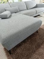 Mooie lichtgrijze hoeksalon, als nieuw! (Bezorgoptie), 250 à 300 cm, Comme neuf, Tissus, Banc d'angle