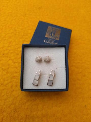 Vintage zilveren oorbellen/oorstekers 925 gestempeld 