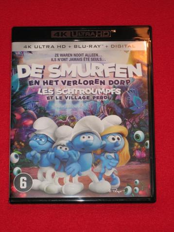 De Smurfen en het Verloren Dorp (4K + Blu-ray), Cd's en Dvd's, Ophalen of Verzenden, Zo goed als nieuw
