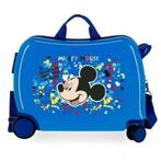 Mickey Mouse ABS Ride-On Kinderkoffer - Gratis Verzending, Handtassen en Accessoires, Koffers, Hard kunststof, Slot, Nieuw, Minder dan 50 cm