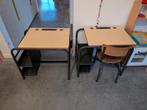 Set 2 vintage schoolbankjes + stoeltje, Huis en Inrichting, Ophalen, Gebruikt