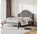 Barok bed prinsessen bed 140x200 cm nieuw, Huis en Inrichting, Ophalen, Gecapitonneerde barok velours, Nieuw, 140 cm