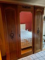 Massief houten kleerkast 3 deurs met spiegel, Huis en Inrichting, Kasten | Kleerkasten, Ophalen, Gebruikt