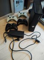 Xbox 360 zwart + 4 controllers, Ophalen, Zo goed als nieuw