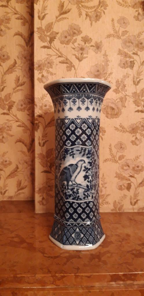 Chinese vaas, Huis en Inrichting, Woonaccessoires | Vazen, Zo goed als nieuw, Blauw, Minder dan 50 cm, Aardewerk of Porselein