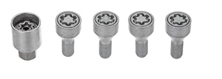 4 boulons antivol/antidiefstal-wielbouten + clé d’extraction, Autos : Divers, Enjoliveurs, Comme neuf, Enlèvement