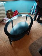 Ikea zwarte glazen tafel in goede staat, Ophalen, Zo goed als nieuw, Glas