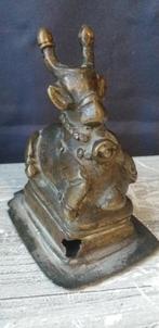 Antieke /Nandi Bronze beeld Uit India/19.e., Antiek en Kunst, Ophalen of Verzenden