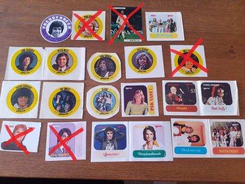 1960-70 verzameling stickers: Abba, Tina Turner, Paul Severs, Verzamelen, Stickers, Zo goed als nieuw, Ophalen of Verzenden