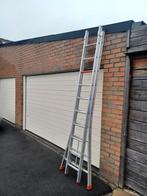 Ladder solide alu 2x10tr uitschuifbaar 5.20H openstaan p125e, Doe-het-zelf en Bouw, Ladders en Trappen, Ophalen of Verzenden, Ladder