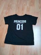 zwart T shirt Princess maat 110, Kinderen en Baby's, Kinderkleding | Maat 110, Ophalen of Verzenden, Zo goed als nieuw, Meisje