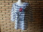 (147)- blouse femme t.42 noir blanc - EP casual -, Wit, Maat 42/44 (L), Ophalen of Verzenden, Zo goed als nieuw