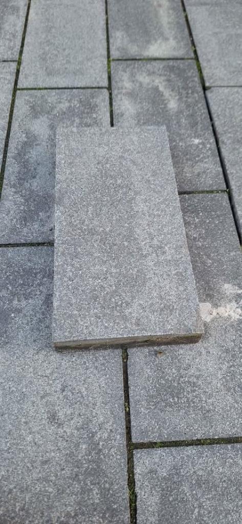 Tegels graniet natuursteen 40x20x5, Tuin en Terras, Tegels en Klinkers, Zo goed als nieuw, Overige typen, Natuursteen, 10 m² of meer