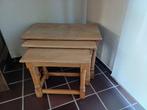 3 bijzettafeltjes, Minder dan 55 cm, Rechthoekig, Hout, Ophalen