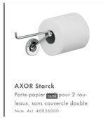 Hansgrohe Axor Starck dubbele toiletrolhouder chroom, Huis en Inrichting, Nieuw, Overige typen, Ophalen, Overige kleuren