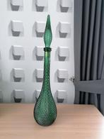 Empoli karaf groen. Vintage, antiek. H 55 cm. Perfect!, Huis en Inrichting, Ophalen of Verzenden, Zo goed als nieuw, Groen