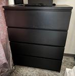 Kast Ladekast Ikea Malm Zwart 4 lades, Huis en Inrichting, Ophalen, Zo goed als nieuw