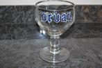 ORVAL. ANTIEK GEËMAILLEERD GLAS MET ORVAAL KRISTAL, Ophalen of Verzenden