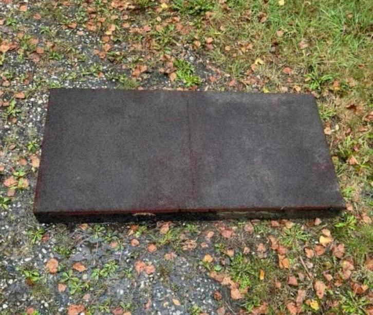 Rubberen tegels matten 9cm dik speeltoestel ed ruim 50m2, Jardin & Terrasse, Pavé & Dalles, Utilisé, Caoutchouc, 10 m²² ou plus