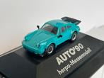 Herpa PORSCHE 911 Turbo turquoise blue PC-model 1/87, Ophalen of Verzenden, Zo goed als nieuw, Auto, Herpa