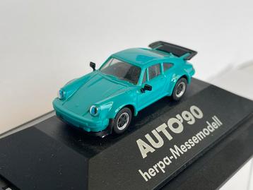 Herpa PORSCHE 911 Turbo turquoise blue PC-model 1/87 beschikbaar voor biedingen