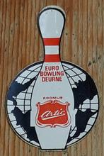 Vintage sticker Euro Bowling Deurne Artic Roomijs retro, Collections, Autocollants, Comme neuf, Enlèvement ou Envoi, Société ou Association