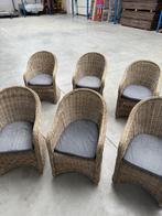 Tuinzetels  in  Wicker met kussens, Tuin en Terras, Tuinstoelen, Ophalen, Gebruikt, Wicker
