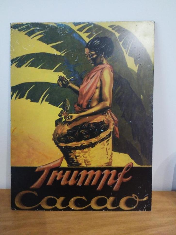 plaque tôle peinte ancienne, Verzamelen, Merken en Reclamevoorwerpen, Gebruikt, Reclamebord, Ophalen