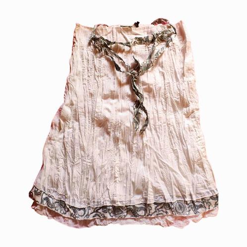 Jupe mi-longue froissée blanche Too Katai T.38-40 – taille é, Kleding | Dames, Rokken, Nieuw, Maat 38/40 (M), Wit, Boven de knie