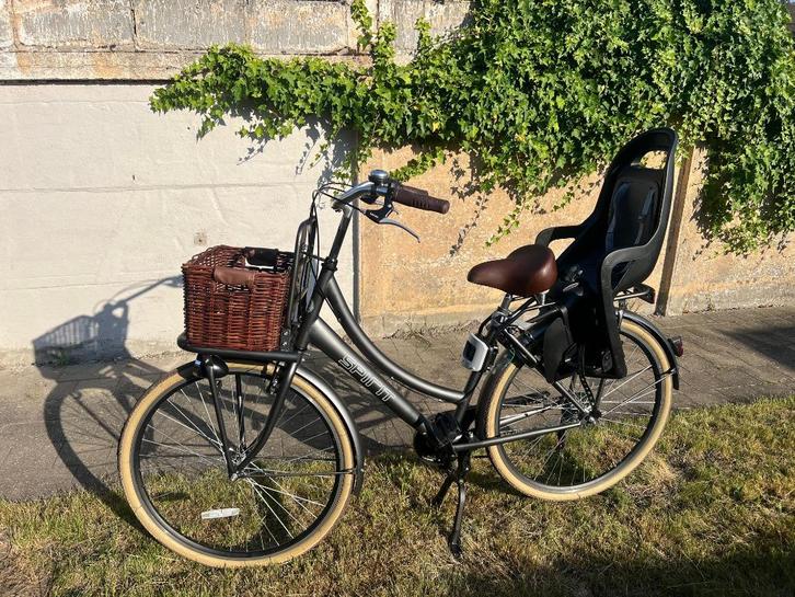 Spirit Transporter 6-Speed Damesfiets Mat-Grijs, Fietsen en Brommers, Fietsen | Dames | Damesfietsen, Zo goed als nieuw, Overige merken