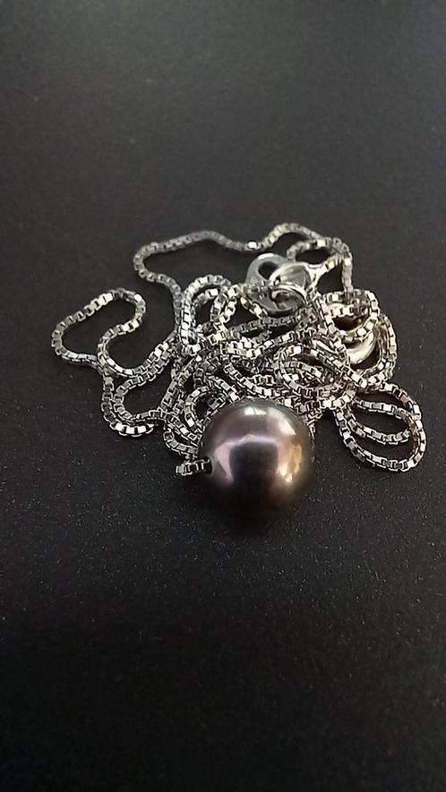 CADEAU-IDEE! Nieuwe halsketting, 18k 750 witgoud, Tahitiaans, Handtassen en Accessoires, Kettingen, Nieuw, Goud, Wit, Ophalen of Verzenden