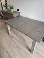 Eetkamertafel met 4 stoelen, dressoir en grote spiegel, Huis en Inrichting, Ophalen, Gebruikt, Rechthoekig