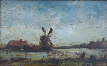 ADVL: 19de eeuws Nederlands landschap (40 x 32 cm beschikbaar voor biedingen