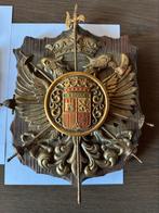 Spanje Franco wandplaat in hout en metaal militaria, Ophalen of Verzenden