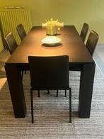 Zwarte stoelen, Huis en Inrichting, Stoelen, Ophalen, Kunststof, Gebruikt, Zwart