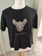 Tshirt met Bambi, Noir, Porté, Enlèvement ou Envoi