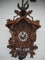 Antieken koekoeksklok met emaille cijfers rond 1900, Antiek en Kunst, Antiek | Klokken, Ophalen of Verzenden