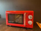 Mooie Rode Retro microgolfoven, Elektronische apparatuur, Microgolfovens, Ophalen of Verzenden, Zo goed als nieuw, Draaiplateau