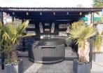 Tweedehands - gebruikte Hottub houtgestookt XXL kachel/jets, Tuin en Terras, Bubbelbaden en Hottubs, Ophalen of Verzenden