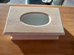 Zakdoekendoos hout wit/bruin, Huis en Inrichting, Ophalen, Zo goed als nieuw