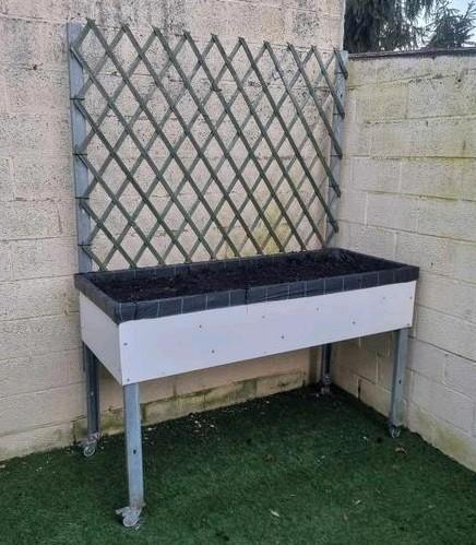 Staande moestuin vaste, Tuin en Terras, Bloembakken en Plantenbakken, Nieuw, Metaal, Binnen, Balkon, Tuin, 60 cm of meer, 60 tot 100 cm