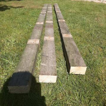 Houten balken van ongeveer 3m lang, Doe-het-zelf en Bouw, Ophalen, Zo goed als nieuw, Balk