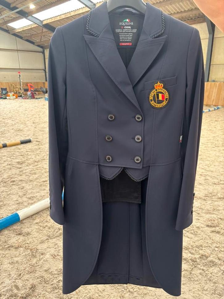 Lange wedstrijdjas voor dressuur, Dieren en Toebehoren, Paardrijkleding, Zo goed als nieuw, Bovenkleding, Dressuur, Ophalen of Verzenden