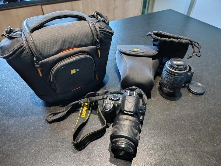 Nikon D3100 incl twee lenzen en accessoires, Audio, Tv en Foto, Fotocamera's Digitaal, Gebruikt, Nikon, Ophalen