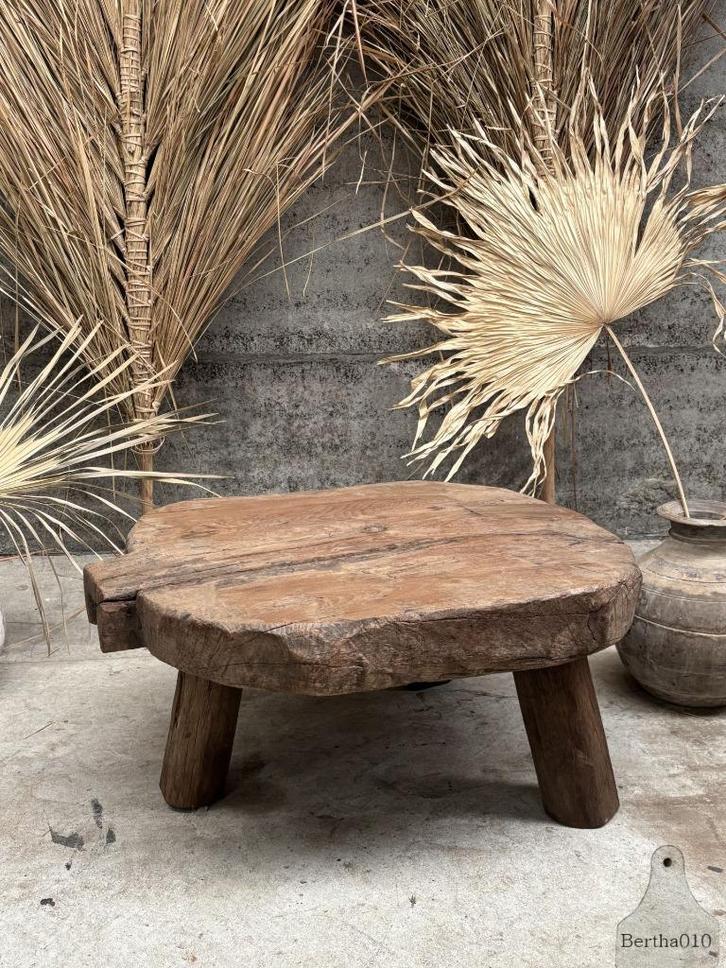 Grote unieke grinder salontafel, Maison & Meubles, Tables | Tables d'appoint, Comme neuf, Ovale, Moins de 45 cm, 75 cm ou plus